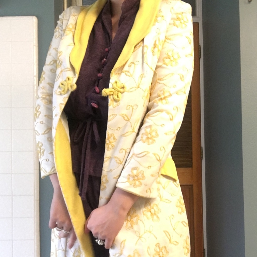 Vintage Yellow Summer Coat XS